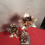 iron chandelier flower pattern and steel cast iron foot 2kg 40x24cm 1970