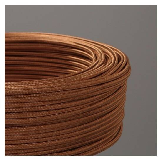 Terracotta lamp, new fabric cable, cotton lampshade.