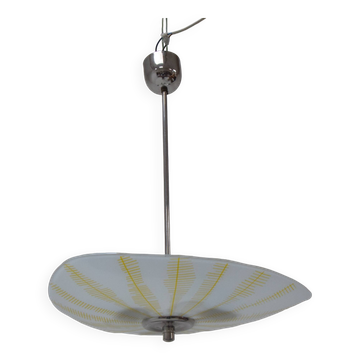 Mid-century glass pendant by Napako, Czechoslovakia, 1970s.