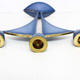 Modernist bronze candle holder