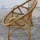 Fauteuil rotin pour enfant vintage 1960