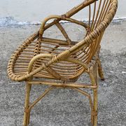 Vintage 1960s rattan armchair for children