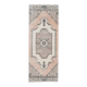 1970s Turkish Oushak Handmade Wool Cotton Orange Runner Rug 73x192