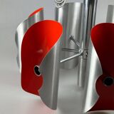 60s 70s 6-flame Sputnik candlestick metal chrome space age design