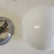 Ceiling light or table lamp with opaline globe, diameter 20cm - mid-20th century.