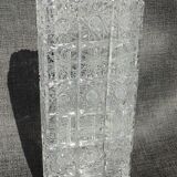 Rectangular cut Saint Louis crystal vase