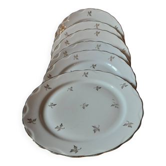 Set of 6 M&S Fine Porcelain Dinner Plates