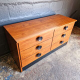 6-drawer chest of drawers in rosewood, 1960s-70s