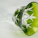 Val Saint Lambert, 6 coloured crystal Roemer glasses, 19 cm