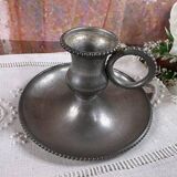 Manoir pewter hand candle holder with handle