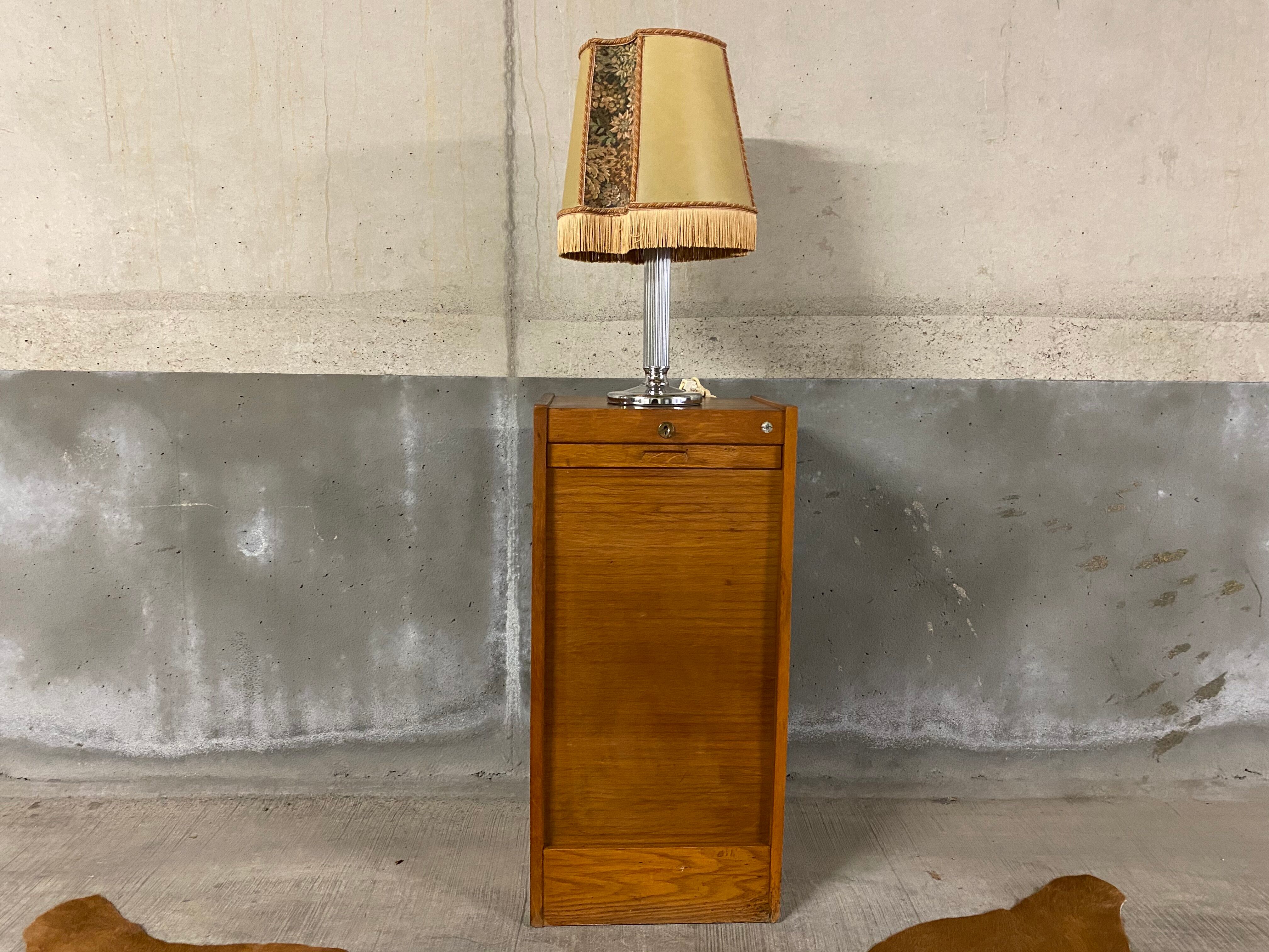 industrial furniture notary binder has vintage J-B curtain 1960S