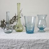 Vintage Biot bubble blown glass soliflore vase