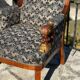 Pair of Mahogany Bergère Armchairs with Chimera Motifs, 19th Century