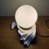 Old lamp in white and opaline ceramic