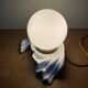 Old lamp in white and opaline ceramic