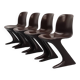 Lot de 4 chaises Z par Ernst Moeckl pour Horn Collection années 1970