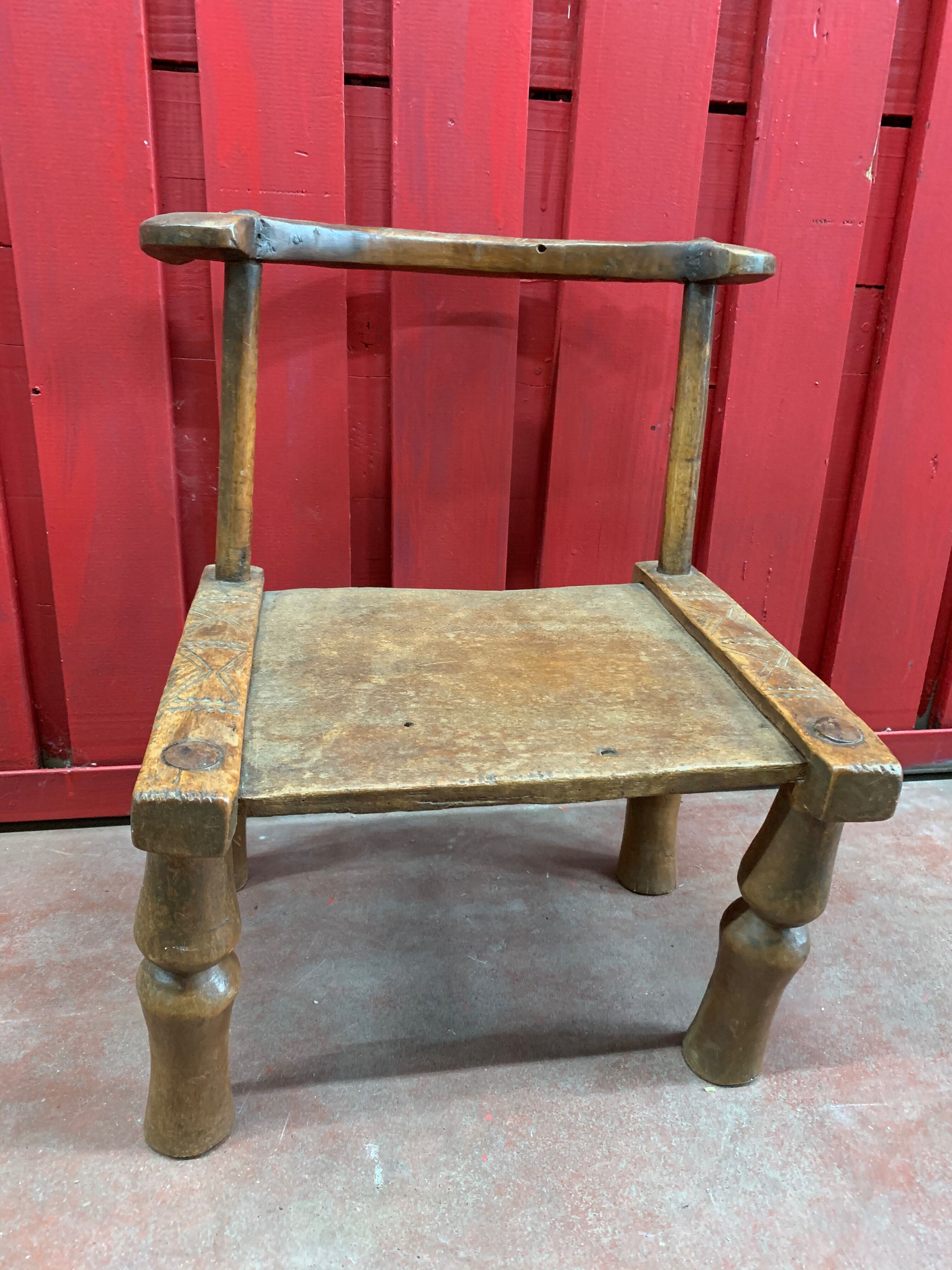 Former Baoulé wooden chair, Ivory Coast