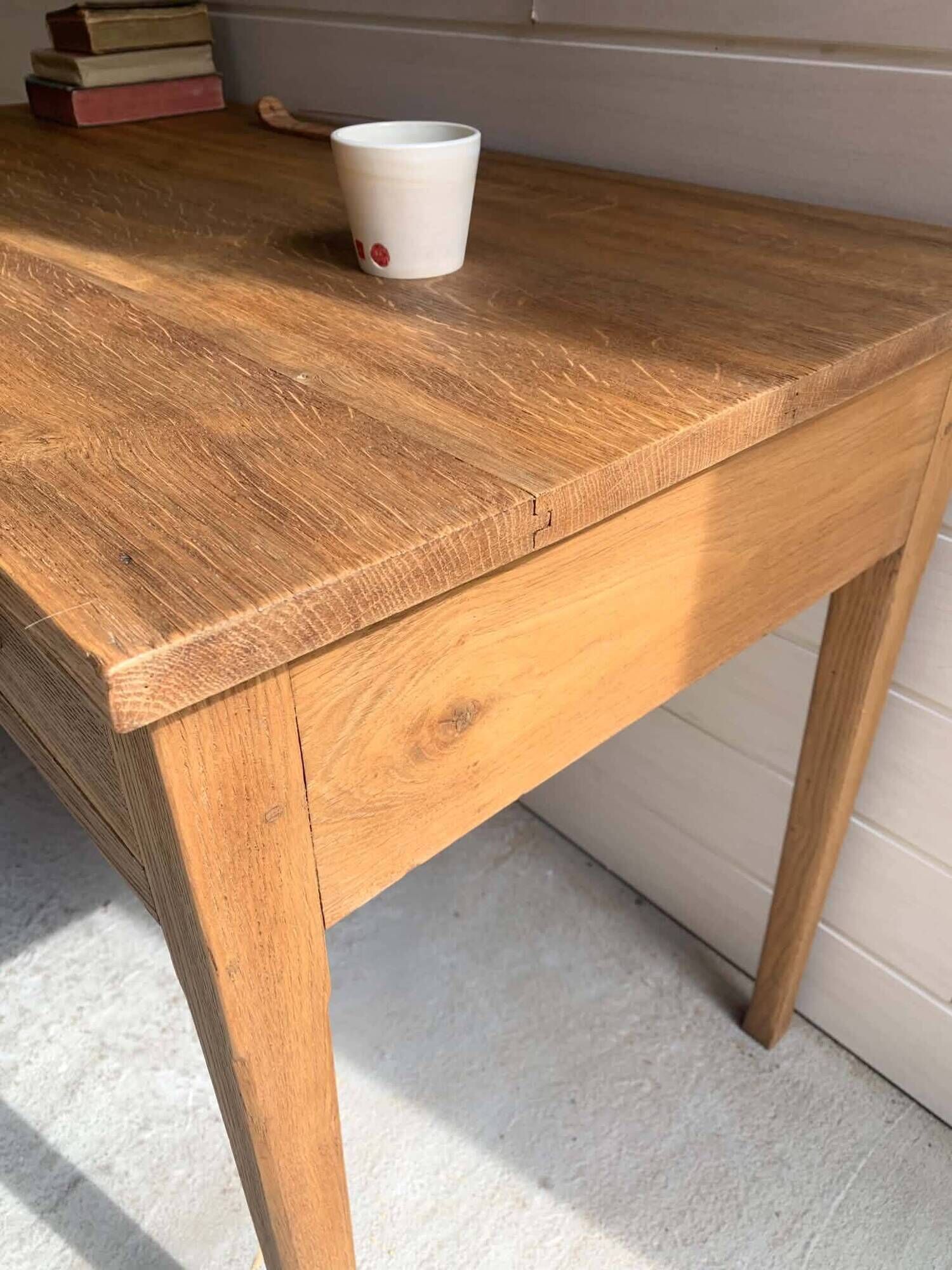 3-drawer oak desk