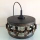 Suspension in enamelled amber glass / vintage 60s-70s