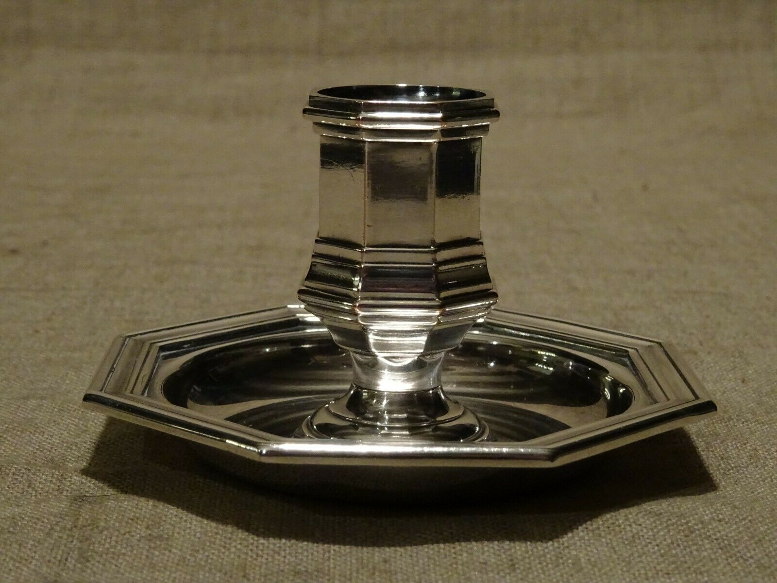 Christofle silver metal candlestick