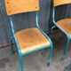 4 chaises industrielle école vintage