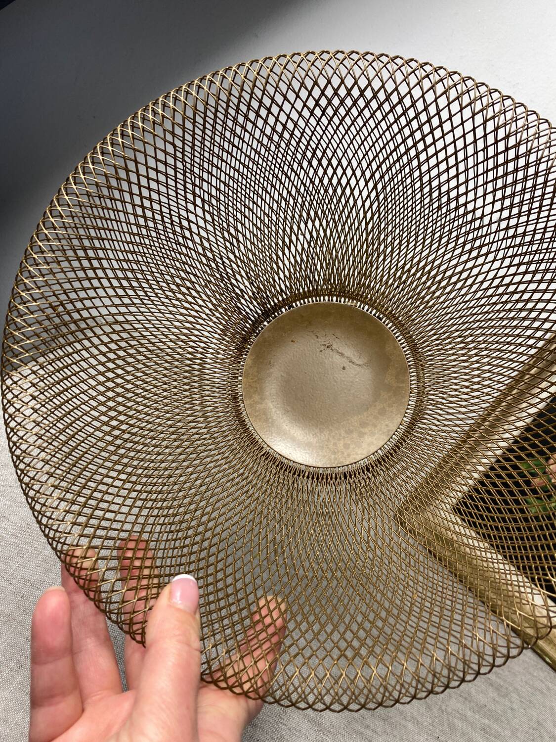 Gold metal basket