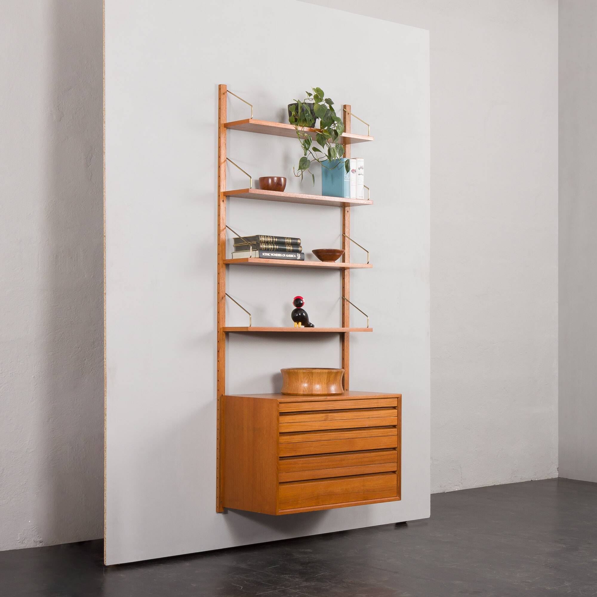 Teak wall unit by Poul Cadovius for Cado, Denmark, 1960