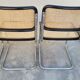 Série de 4 chaises Marcel Breuer modèle B32 signé Italy