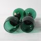 Vintage Emerald Green Wine Stem Crystal Glasses Remmare / Germany / 1960s