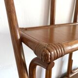 70s rattan wall shelf