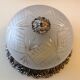 Engraved sandwind glass globe art deco style