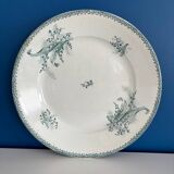 Large Antique Ironstone Dish - Lily of the Valley Ste Amandinoise Decor, Early 20th Century