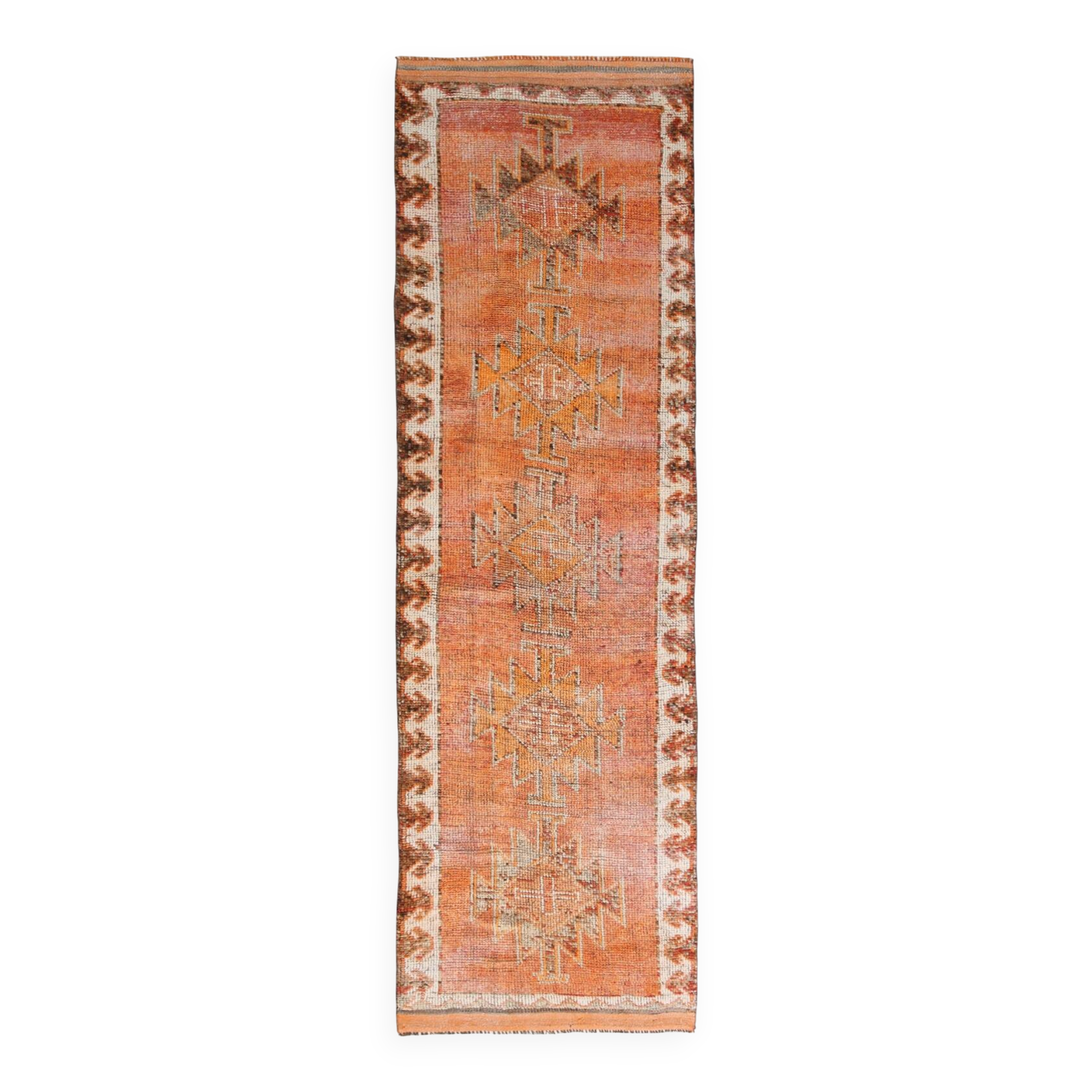 4x12 Sun Muted Vintage Runner, Long Wide Runner Rug, 107x368Cm