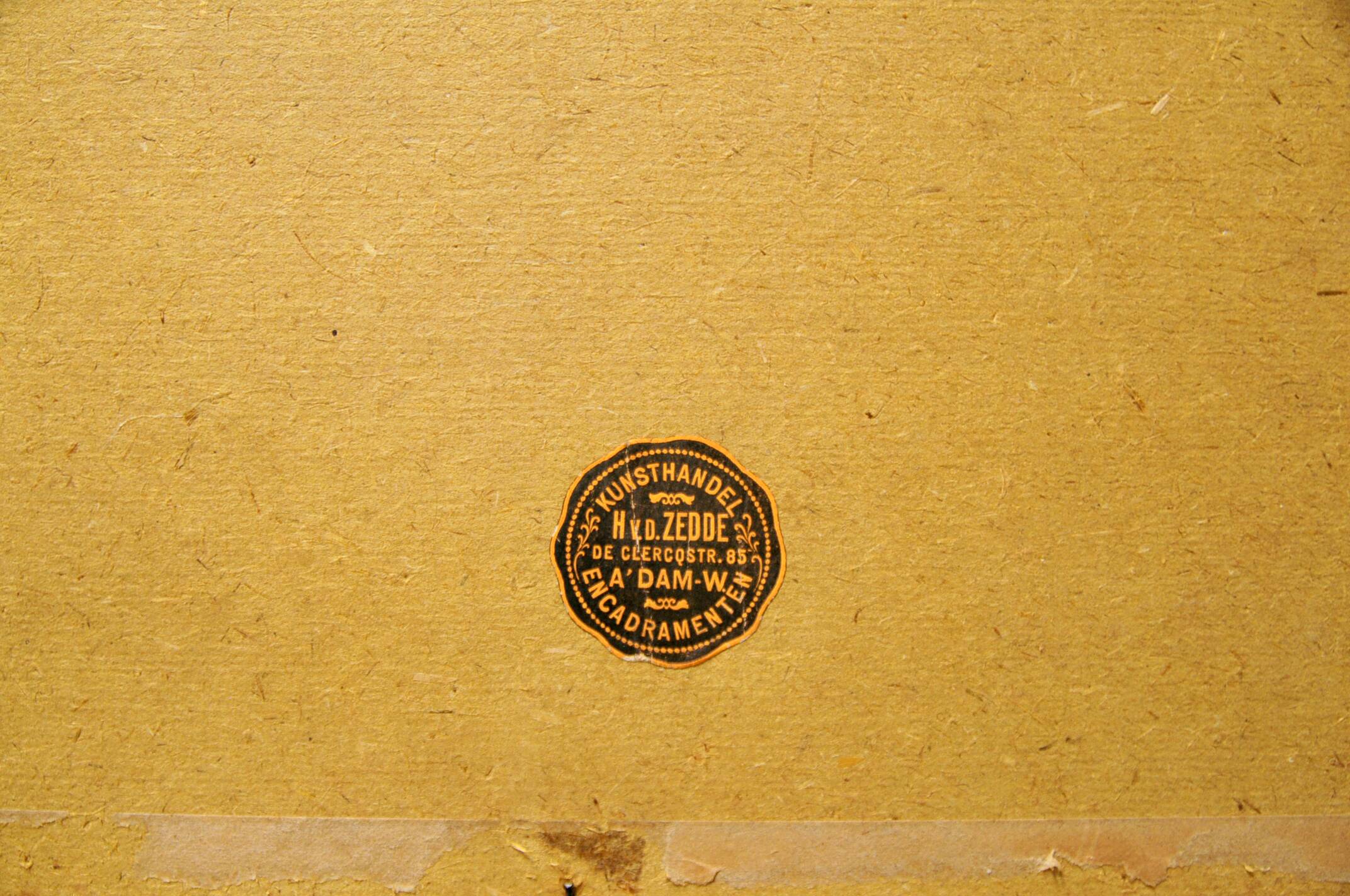 vintage white framed landscape orange sky