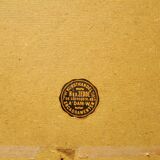 vintage white framed landscape orange sky