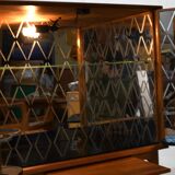 Teak Bar Cabinet with Harlekin Mirrors by Illum Wikkelsø