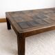 Table basse herbier en terre-cuite style Garnier, vers 1960