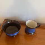 Jersey earthenware bowl and cup/mug duo