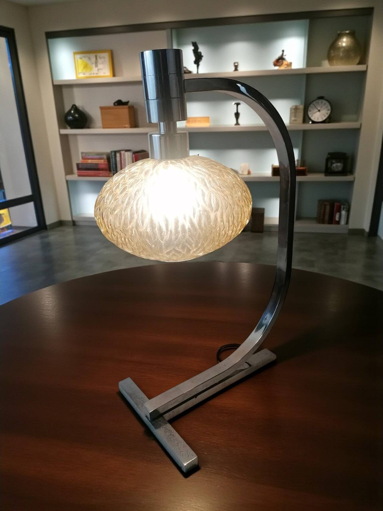 1970 designer lamp in chrome Franco Albini
