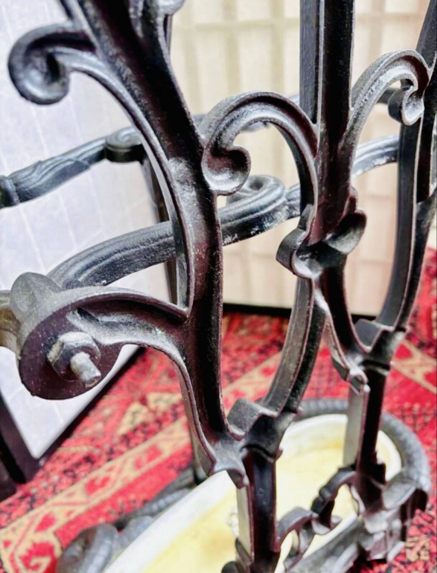 Art Nouveau coat rack in cast iron, circa 1900