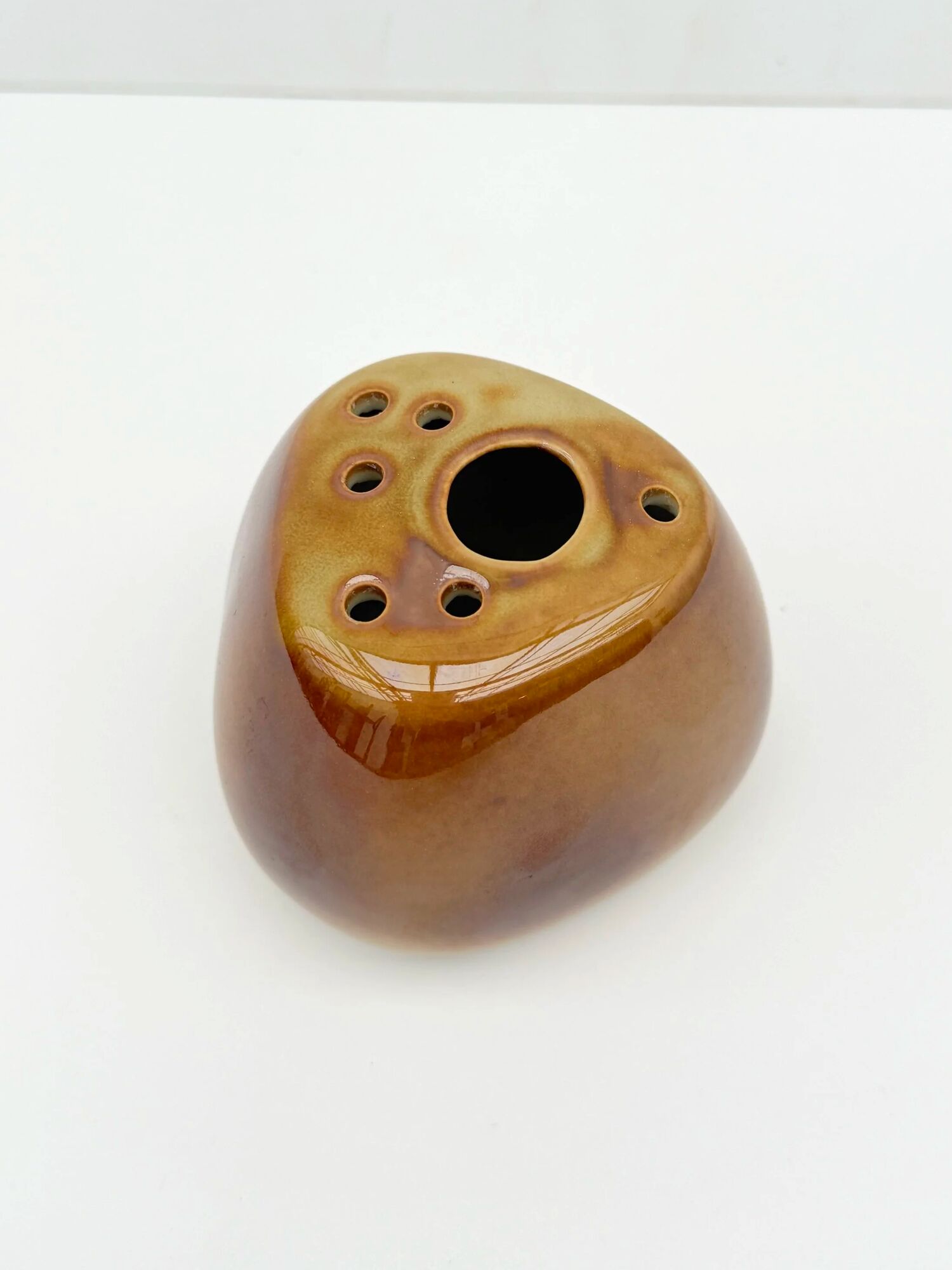 Flower vase by Pierre Lèbe for Virebent in porcelain, France 1970