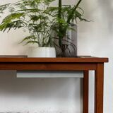 Vintage Danish bench with planter in teak