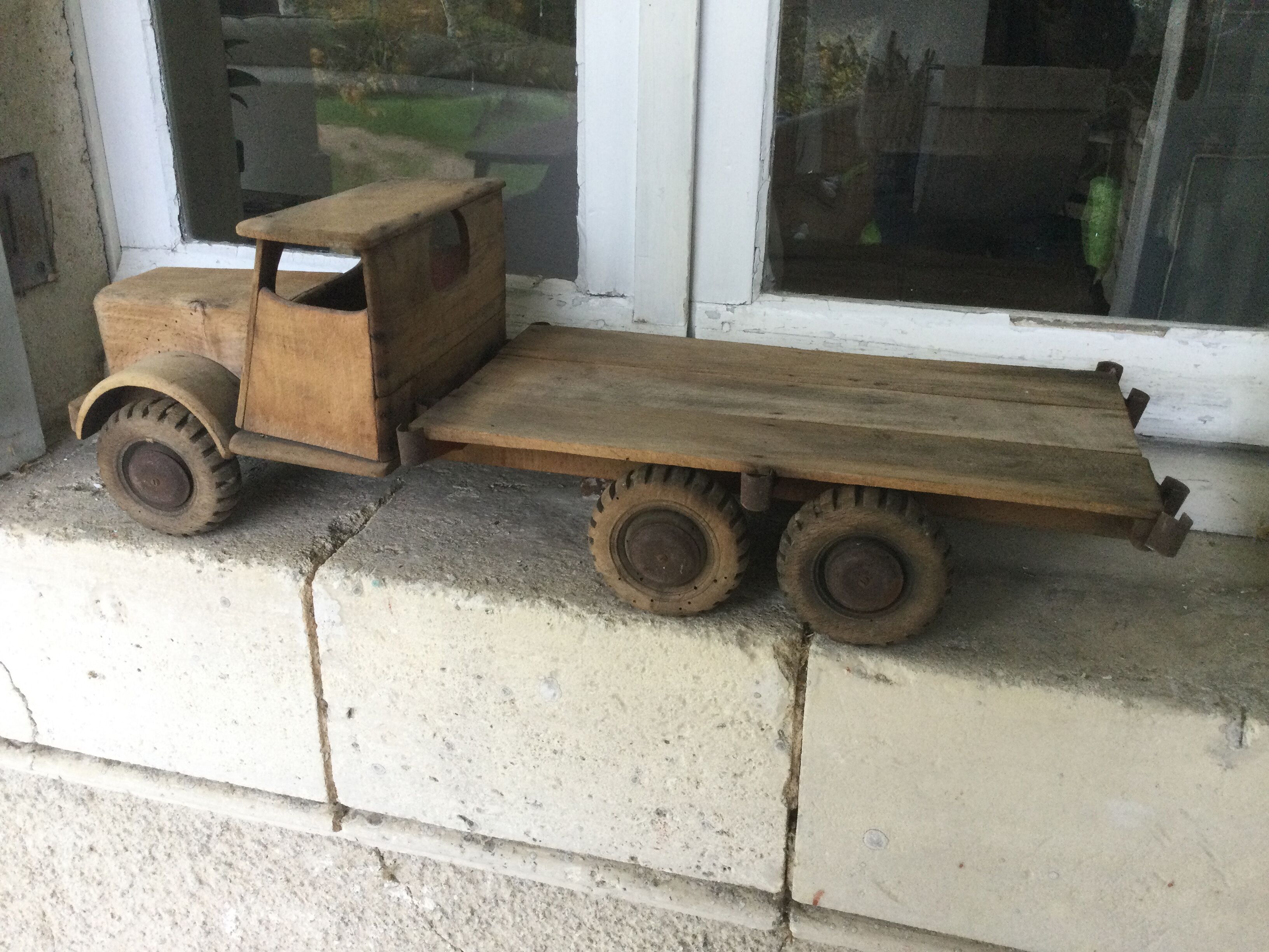 Antique oak transport truck
