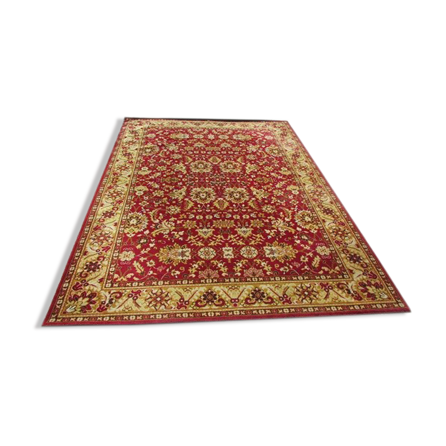 Red and gold carpet, Persian Tabriz, 200 x 285 cm