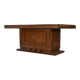 Solid oak table with central pedestal base and storage, Charles Dudouyt, 1950s