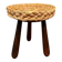 Tabouret tripode en chêne et paille Audoux et Minet 50’s