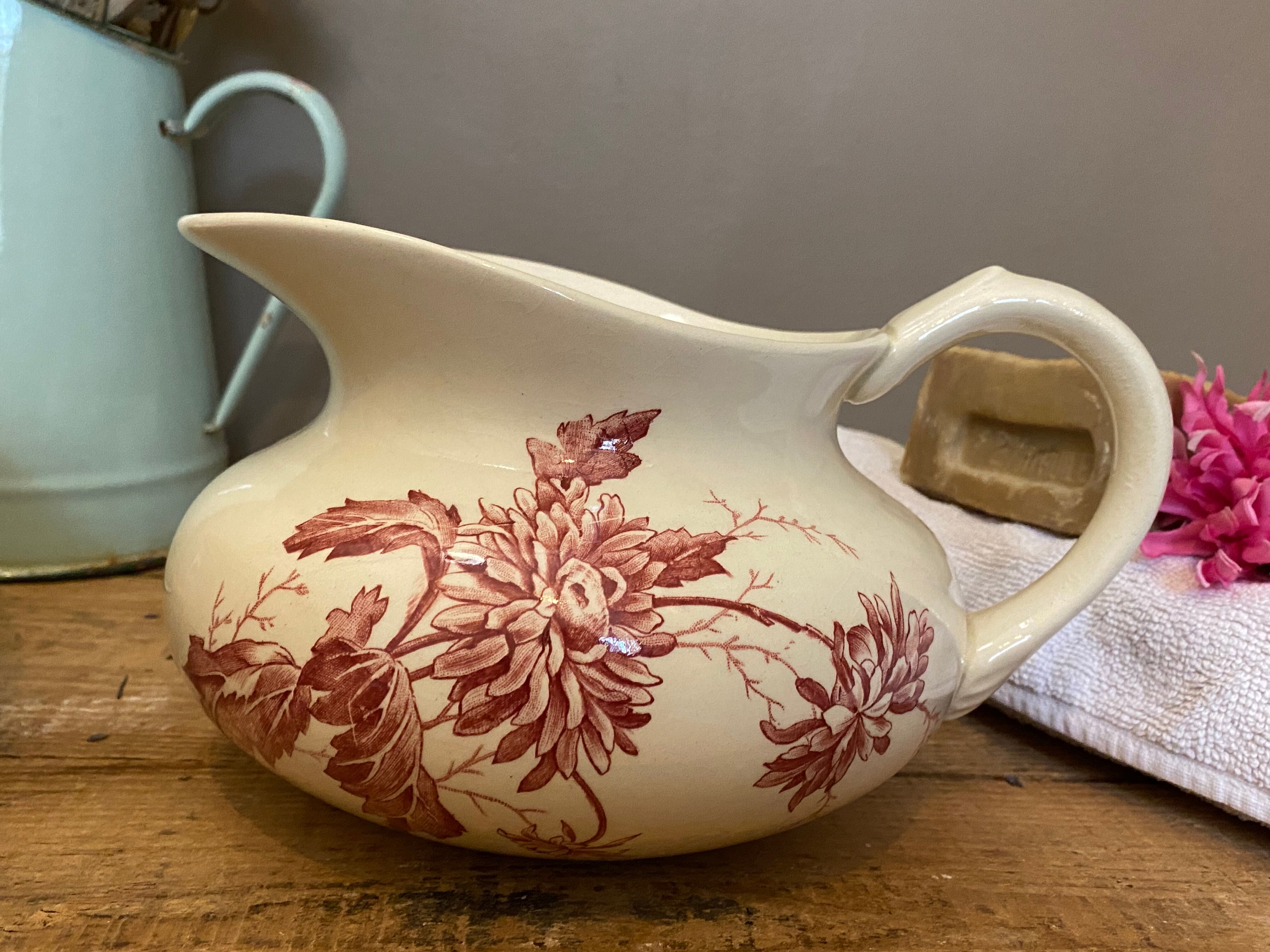 Rare and antique French ironstone Toilet Set (1875)