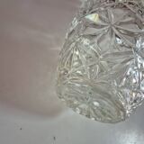 large vintage cut crystal vase