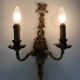 Vintage wall lamp decorated with ribbon and grape. Louis XVI style. XIXth