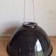 Set of 10 large industrial enamelled metal pendants.